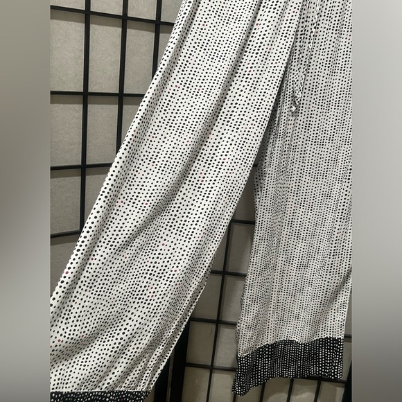 Donna Karan Black WHITE and Pink Polka Dot Sleepwear  COTTAGE CORE WOMENS SIZE L - Picture 10 of 10